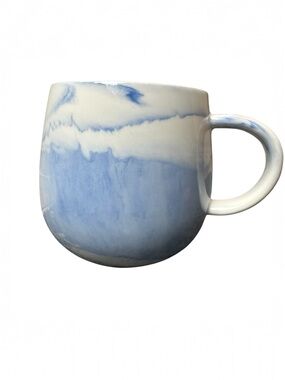 David’s Tea Marble Pattern Mug Blue White Swirl Coffee Tea